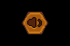 Pixel art wooden turn on sound button icon graphic design Product Image 2