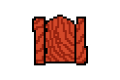 Pixel art yard fence graphic concept Product Image 1