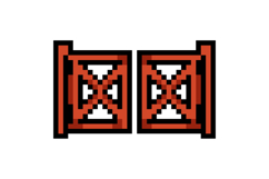 Pixel art yard fence graphic illustration Product Image 1