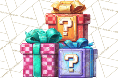 Pixel Christmas Arcade Clipart, Retro Gamer Clip Art Product Image 3
