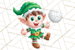 Pixel Christmas Arcade Clipart, Retro Gamer Clip Art Product Image 4