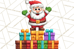 Pixel Christmas Arcade Clipart, Retro Gamer Clip Art Product Image 2