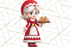 Pixel Christmas Arcade Clipart, Retro Gamer Clip Art Product Image 3