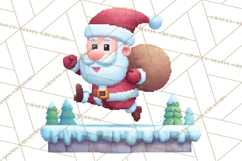Pixel Christmas Arcade Clipart, Retro Gamer Clip Art Product Image 3