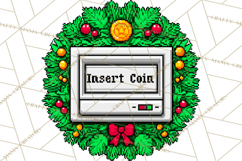 Pixel Christmas Arcade Clipart, Retro Gamer Clip Art Product Image 3