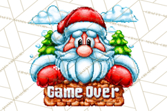 Pixel Christmas Arcade Clipart, Retro Gamer Clip Art Product Image 4