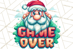 Pixel Christmas Arcade Clipart, Retro Gamer Clip Art Product Image 5
