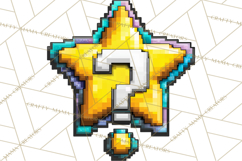 Pixel Christmas Arcade Clipart, Retro Gamer Clip Art Product Image 5