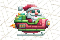 Pixel Christmas Arcade Clipart, Retro Gamer Clip Art Product Image 5