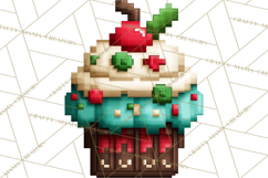 Pixel Christmas Arcade Clipart, Retro Gamer Clip Art Product Image 3