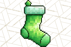 Pixel Christmas Arcade Clipart, Retro Gamer Clip Art Product Image 4