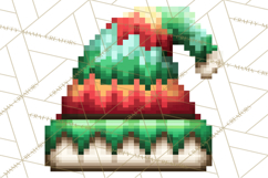 Pixel Christmas Arcade Clipart, Retro Gamer Clip Art Product Image 5