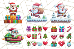 Pixel Christmas Arcade Clipart, Retro Gamer Clip Art Product Image 2