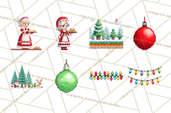 Pixel Christmas Arcade Clipart, Retro Gamer Clip Art Product Image 5