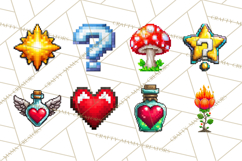 Pixel Christmas Arcade Clipart, Retro Gamer Clip Art Product Image 8
