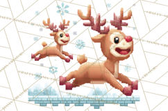Pixel Christmas Arcade Clipart, Retro Gamer Clip Art Product Image 4