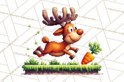Pixel Christmas Arcade Clipart, Retro Gamer Clip Art Product Image 5