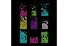 Pixels disintegrating effect with colorful digital errors Product Image 1