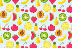 Pixel Fruit Seamless Pattern Product Image 1