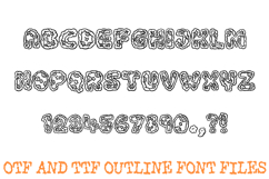 Pizza Letters Alphabet Font Cartoon ABC OTF TTF Type Product Image 2