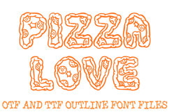 Pizza Letters Alphabet Font Cartoon ABC OTF TTF Type Product Image 3