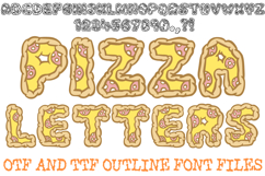 Pizaa Letters Alphabet Font Cartoon ABC OTF TTF Type by Squeeb Creative