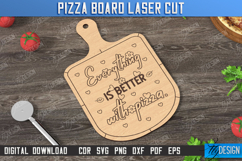 Pizza Board Laser Cut Bundle, Wooden Pizza Cutting Board SVG Product Image 12