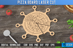 Pizza Board Laser Cut Bundle, Wooden Pizza Cutting Board SVG Product Image 5
