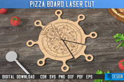 Pizza Board Laser Cut Bundle, Wooden Pizza Cutting Board SVG Product Image 6