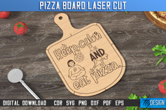 Pizza Board Laser Cut Bundle, Wooden Pizza Cutting Board SVG Product Image 7