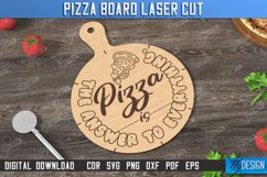 Pizza Board Laser Cut Bundle, Wooden Pizza Cutting Board SVG Product Image 10