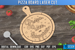 Pizza Board Laser Cut Bundle, Wooden Pizza Cutting Board SVG Product Image 11