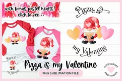 Valentine's Day Pizza Is My Valentine Gnome Sublimation Product Image 1