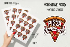 Valentine food printable stickers. JPG, PNG. Product Image 6