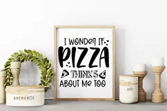 I Wonder If Pizza I Funny Pizza Tshirt SVG I Pizza Sign SVG Product Image 2