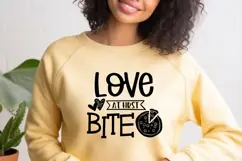 Love At First Bite I Funny Pizza Shirt SVG I Pizza Sign SVG Product Image 3