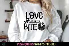 Love At First Bite I Funny Pizza Shirt SVG I Pizza Sign SVG Product Image 1