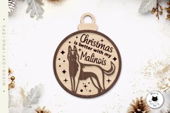 Layered Christmas Dog Laser Cut Ornaments Vol.4 Product Image 4