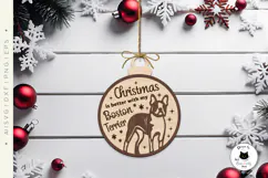 Christmas Ornaments Laser Cut Vol.6 | Laser Dog Ornament SVG Product Image 3