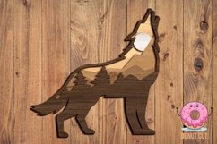 Wolf laser cut files SVG for Glowforge, Cricut. Multi-layer Product Image 1