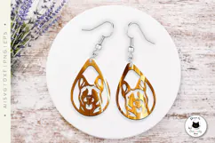 Dog Teardrop Earrings Vol.2 | Dog Laser Cut SVG Product Image 3