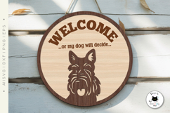Layered Laser Cut Dog Welcome Signs SVG | Funny Door Signs Product Image 4