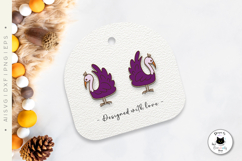 Cute Thanksgiving Laser Cut Earrings | Turkey Stud Earrings Product Image 3