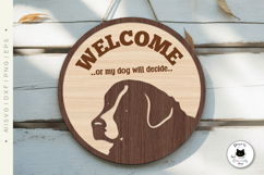Funny Dog Signs Laser Cut | Welcome Sign SVG Files Product Image 2
