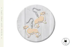 Collie Dog Earrings Laser Cut File | Laser Jewelry Product Image 3