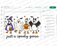 Just a Spooky Goose PNG, Funny Halloween Svg, Boutique Fall Product Image 7