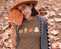 Cute Fall Pumpkin Ghost Pumpkin Spice PNG, Fall Shirt Design Product Image 2