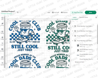 Proud Member Cool Dads Club PNG | Funny Coffee Tired Dad SVG Product Image 4