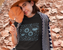 Boho Fall Floral Pumpkin PNG | Sunflower Wildflower Leaves Product Image 6