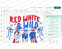 Retro Patriotic Cowgirl PNG SVG | Cowboy Boots 4th Of July Product Image 4